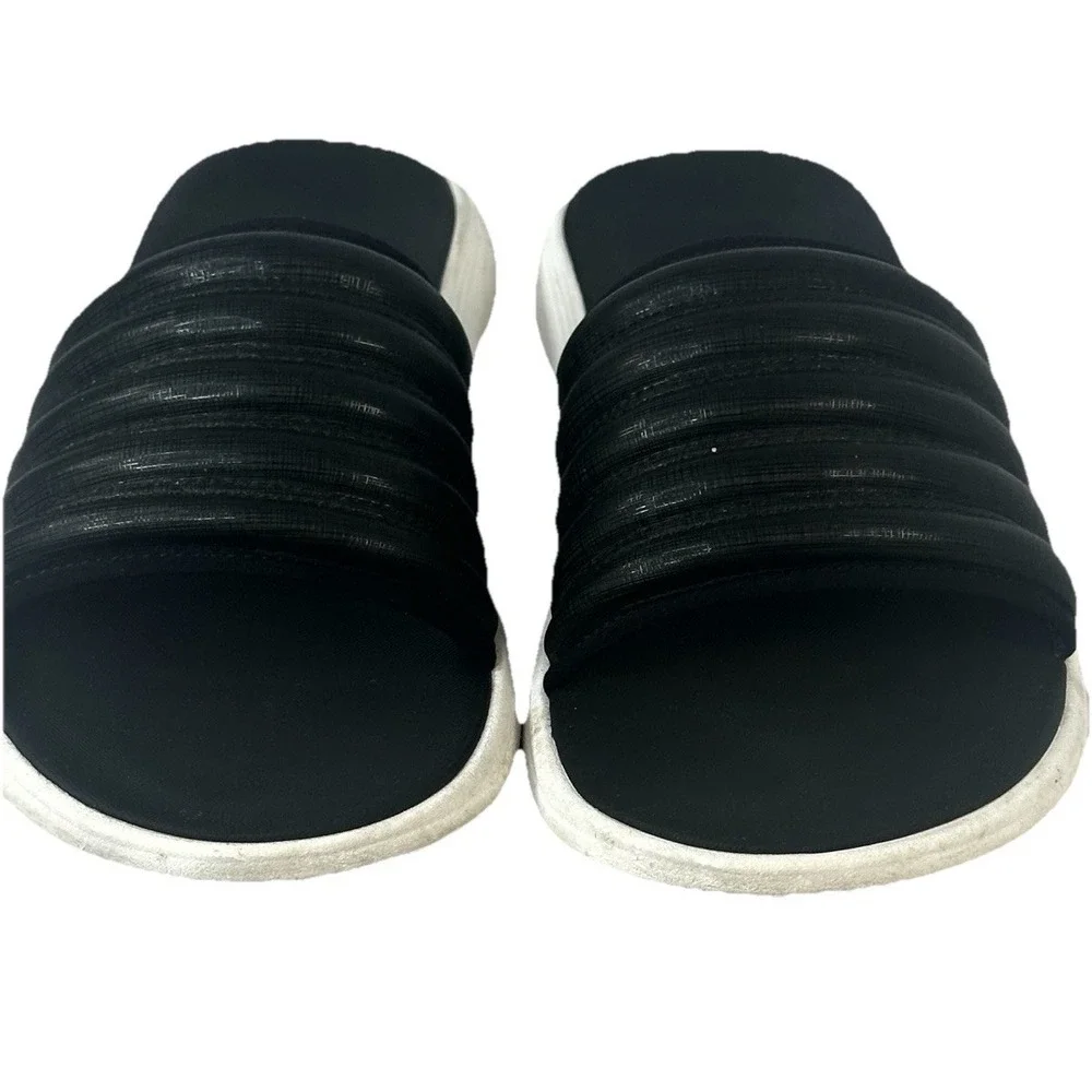Olukai KOMO Slide Comfort‎ Sandal Black/ White Men Sz 10